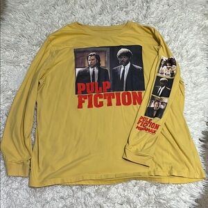 Pulp Fiction Graphic Long Sleeve Shirt - Yellow